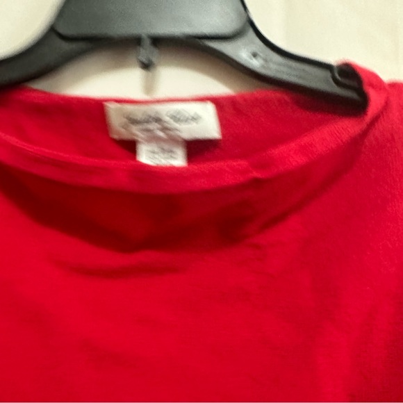Judith Hart Round Neck Knit Rayon Long Sleeve Sweater in Red Size L - Picture 3 of 5